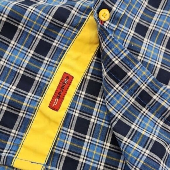 Eklectik Western 2XL Western Embroidered Pocket Pearl Snap Shirt Blue Flip Cuff - Picture 2 of 14